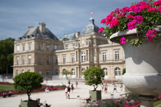 The beautiful palace of Luxembourg in Paris, France