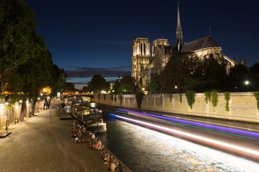 The beautiful cathedral of Notre Dame in the city of Paris - Europe