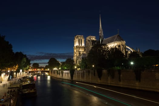 The beautiful cathedral of Notre Dame in the city of Paris - Europe