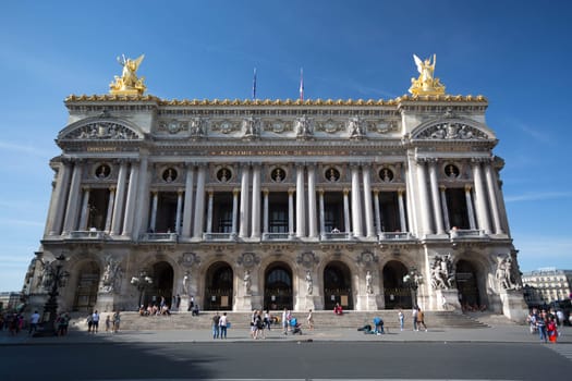PARIS - AUGUST 13: Palais Garnier on August 17, 2016 in Paris. The Palais Garnier is a 1,979 seat opera house, which was built from 1861 to 1875 for the Paris Opera.
