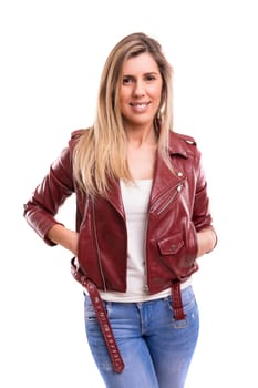 Studio shot of a beautiful young casual woman