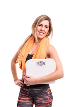 Young woman in great shape - fitness concept