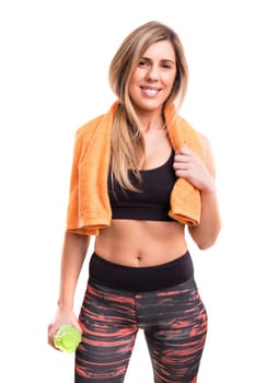 Young woman in great shape - fitness concept