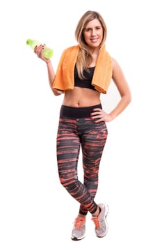 Young woman in great shape - fitness concept