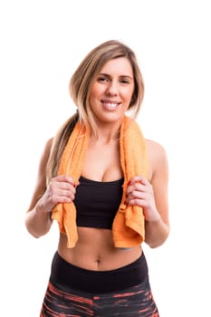 Young woman in great shape - fitness concept