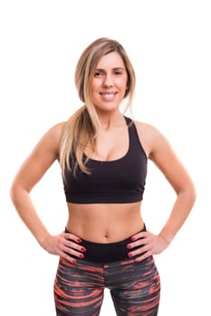 Young woman in great shape - fitness concept