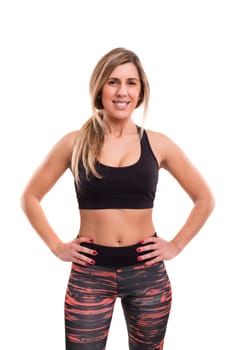 Young woman in great shape - fitness concept