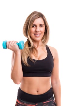 Young woman in great shape - fitness concept