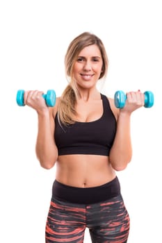 Young woman in great shape - fitness concept