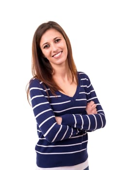 Studio shot of a beautiful young casual woman
