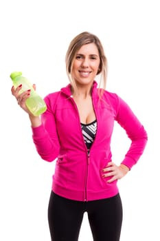 Young woman in great shape - fitness concept