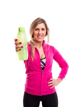 Young woman in great shape - fitness concept