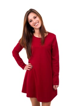 Studio shot of a beautiful young casual woman
