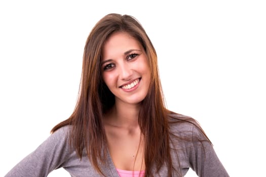 Studio shot of a beautiful young casual woman