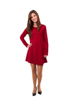 Studio shot of a beautiful young casual woman