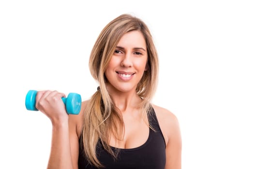 Young woman in great shape - fitness concept