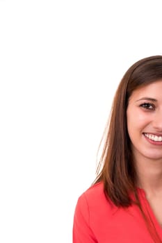 Studio shot of a beautiful young casual woman