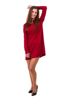 Studio shot of a beautiful young casual woman