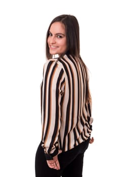Studio shot of a beautiful young casual woman