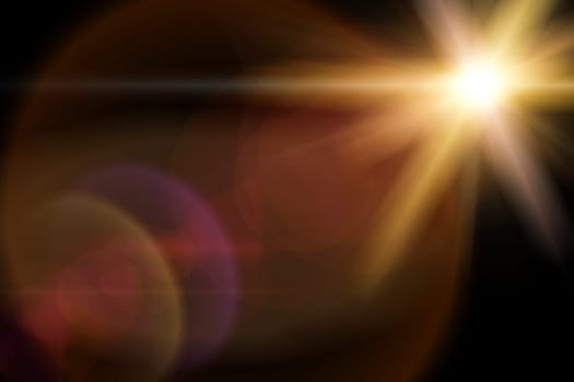 a overlay Lens flares with flash lights