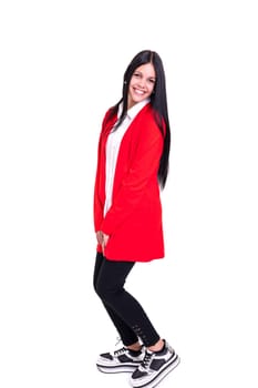 Studio shot of a beautiful young casual woman