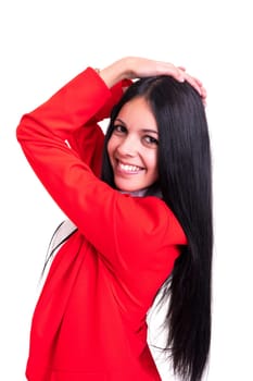 Studio shot of a beautiful young casual woman