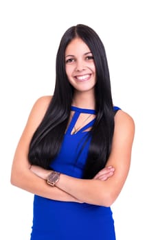Studio shot of a beautiful young casual woman