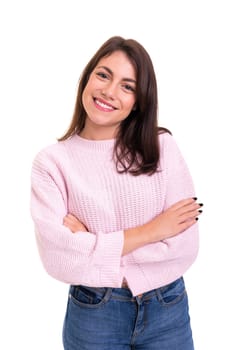 Studio shot of a beautiful young casual woman