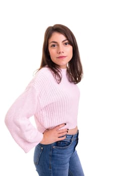 Studio shot of a beautiful young casual woman