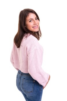 Studio shot of a beautiful young casual woman