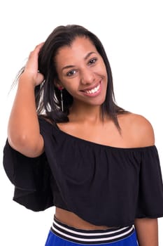 Studio shot of a beautiful african woman