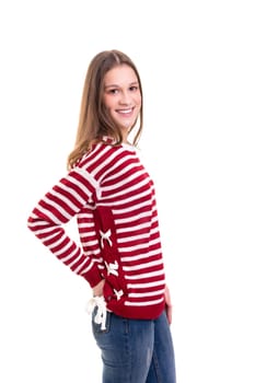 Studio shot of a beautiful young casual woman