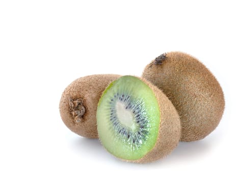Fresh kiwi isolated on white background with copy space.