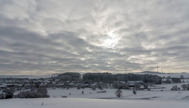 Winter Landscape in the Eifel in Germany
