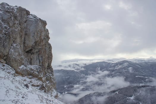 Winter landscape - Rax Mountain in the Austrian Alps, Lower Austria