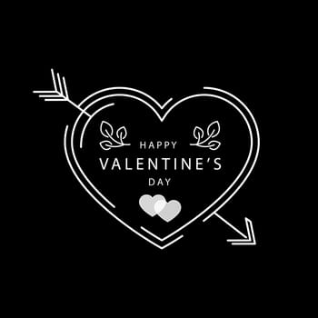 Black bokeh background for Valentine's Day - Vector illustration