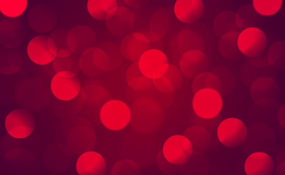 Multicolored blurry bokeh on a red background - Panorama