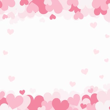 Set of festive red and pink hearts - Vector illustration