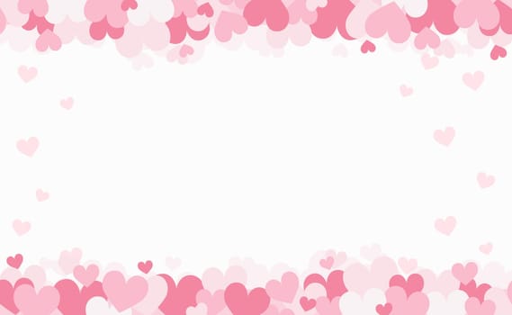 Set of festive red and pink hearts - Vector illustration