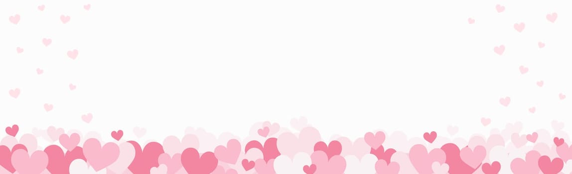 Set of festive red and pink hearts - Vector illustration