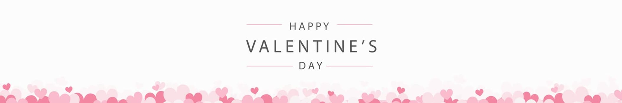 Set of festive red and pink hearts with congratulations - Vector illustration