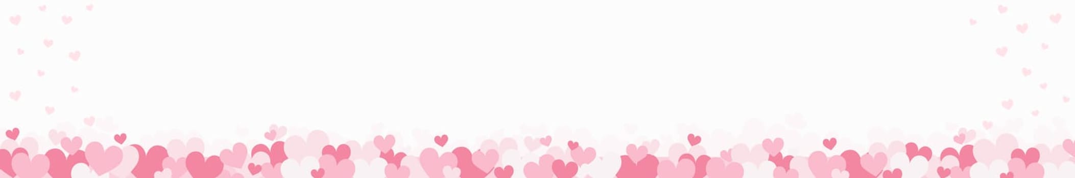 Set of festive red and pink hearts - Vector illustration