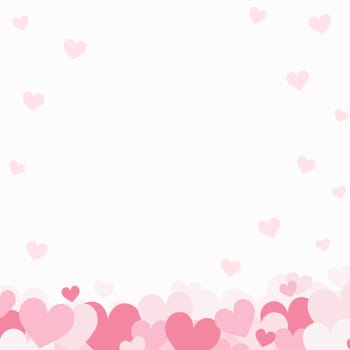 Set of festive red and pink hearts - Vector illustration