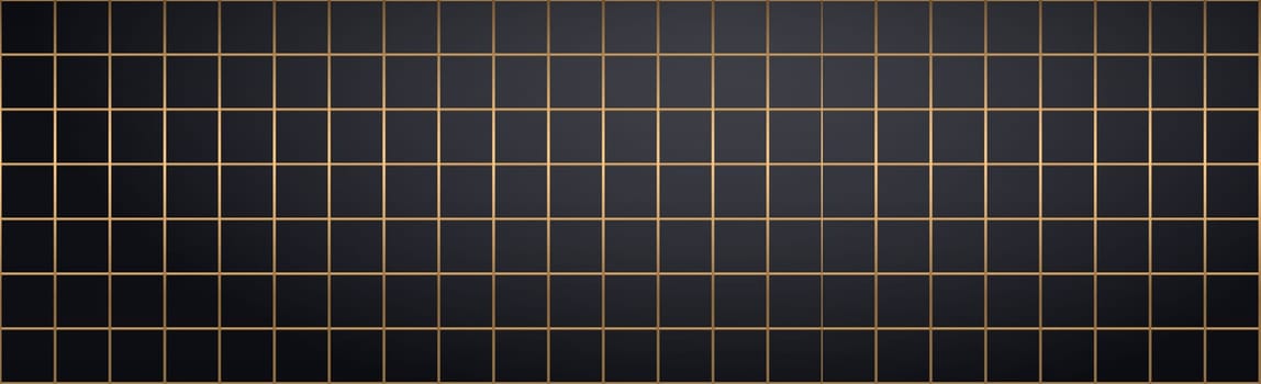 Abstract golden lines on a black background - Vector illustration