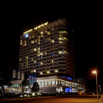 Hotel Neptun on the beach promenade of Warnemuende on the German Baltic Sea coast