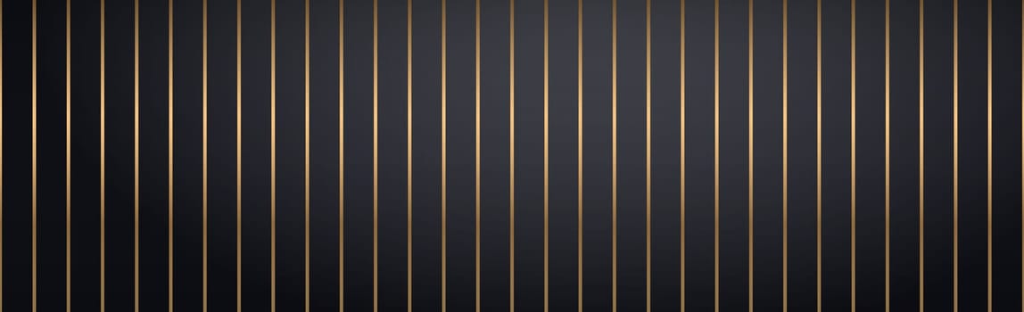 Abstract golden lines on a black background - Vector illustration
