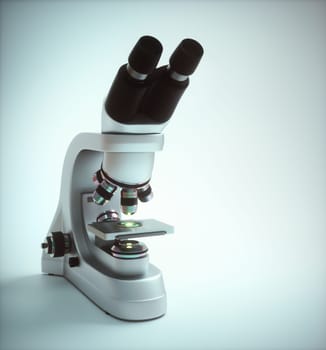 Optical electron microscope. Laboratory instrument with clipping path included.