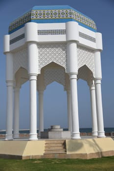 A pavilion on the waterfront in Sur the small town lies on the Gulf of Oman.