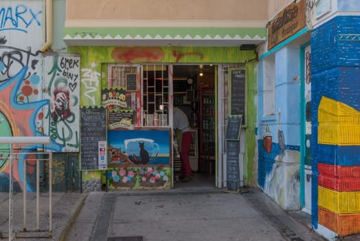 Graffiti street art on the walls and buildings of Valparaiso, Chile