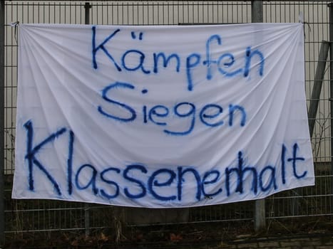 Banner mit Fanspruch für 1.fc magdeburg